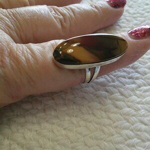 Natural MOOKAITE Handmade Sterling 925 Ring Size 10.75 #415E